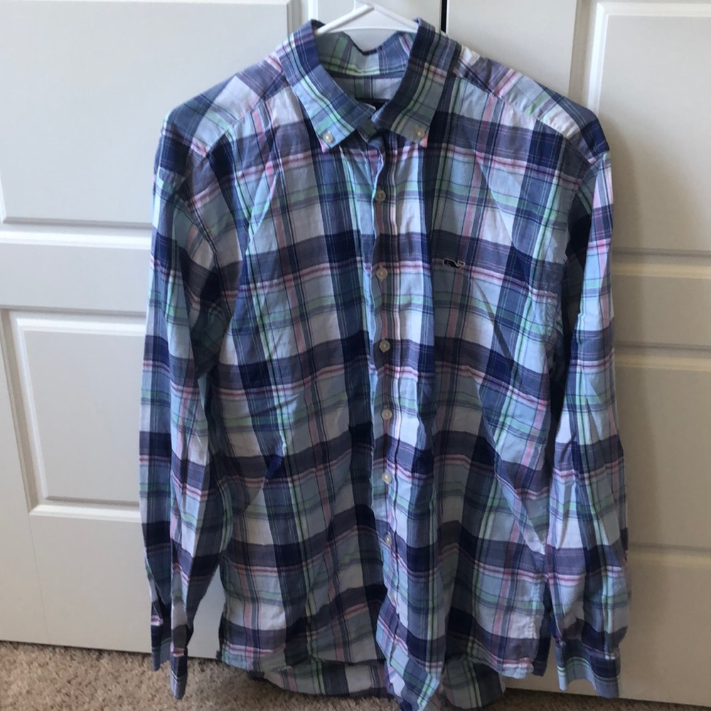 Vineyard Vines Plaid Classic Fit Whale Shirt
